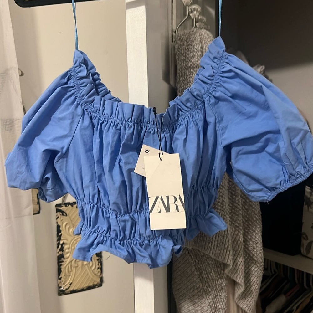 Crop top blue  Zara tank